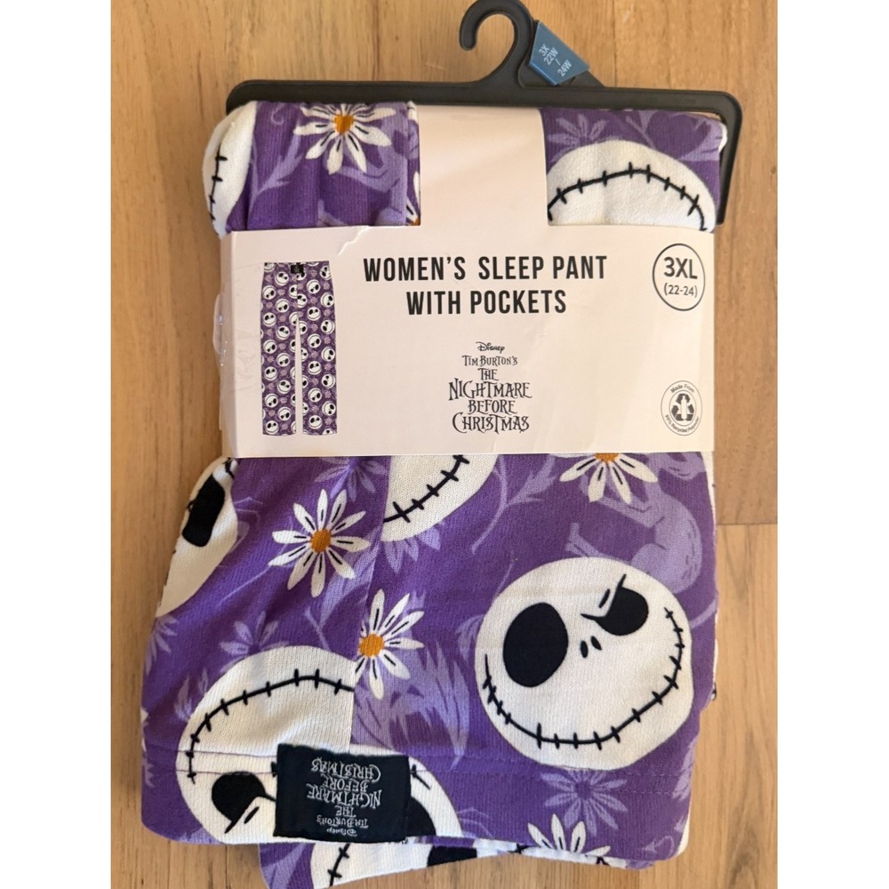 NWT Nightmare Before Christmas Jack Skellington Pajama Pants Pockets 3XL